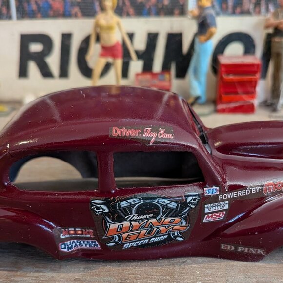 NHRA Drag 3 3/4 inch wheel base Dyno Guys Ford with windows Styrene Plastic BODY - Picture 3 of 4